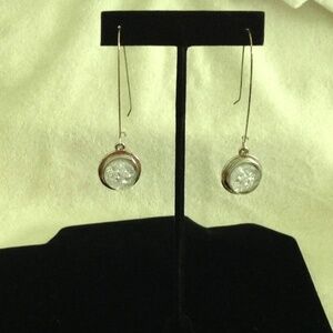 French Drop Earrings with Pearlescent charms